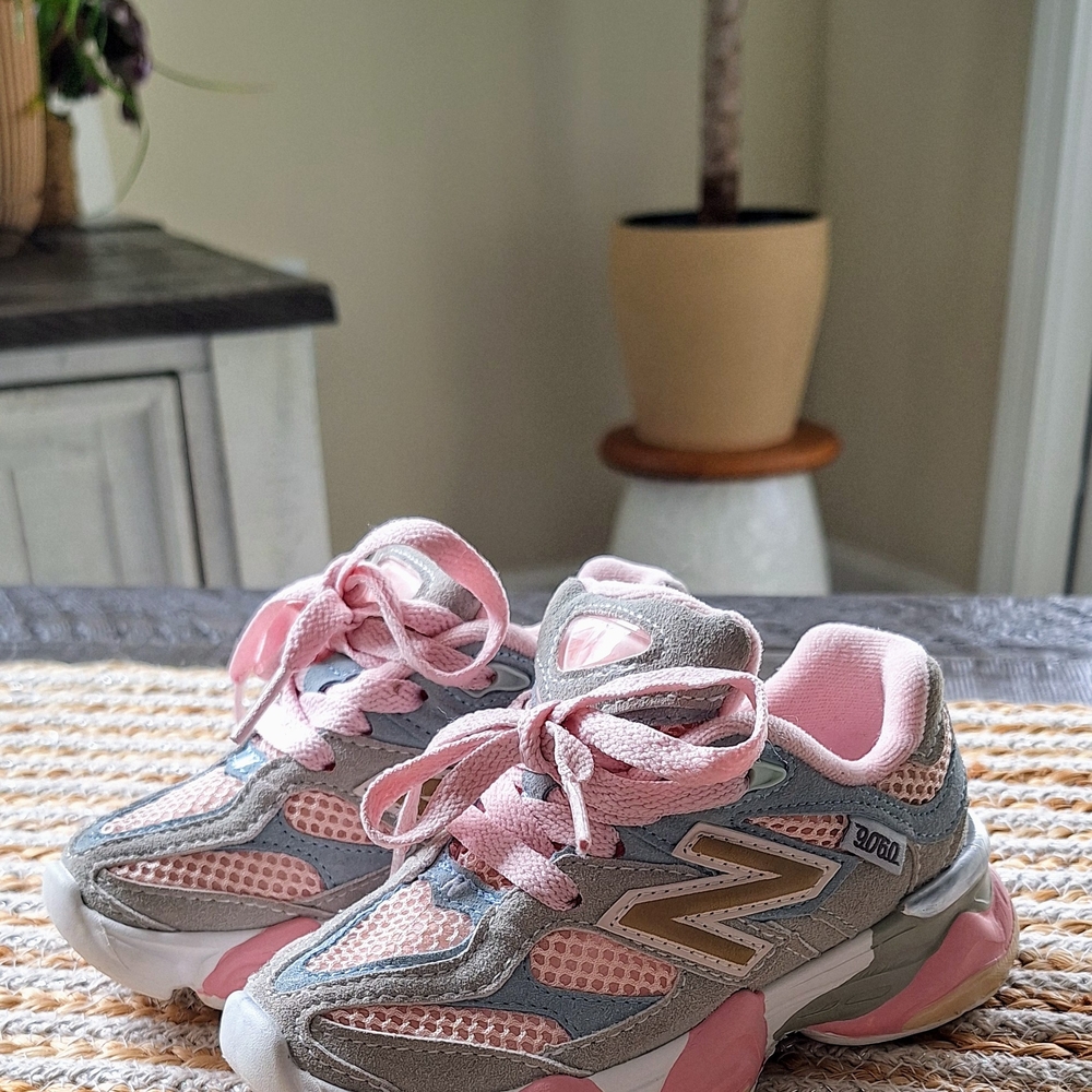 New Balance Pink and Gray Sneakers with Athletic Silhouette